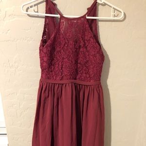 Maroon wedding dress